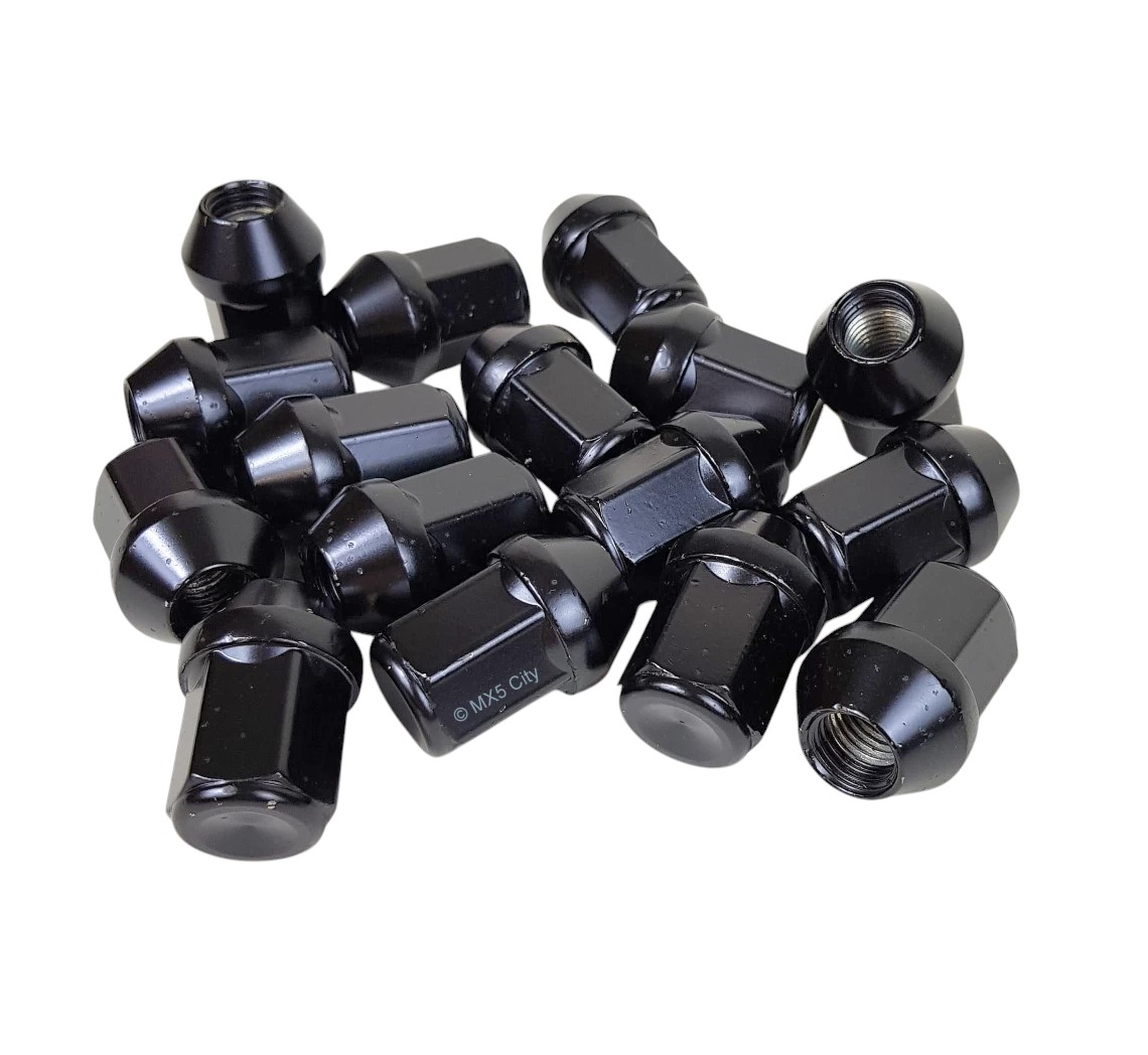 Wheel Nuts Black 16 20pc MX5 City